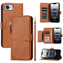 Load image into Gallery viewer, Multi-Card Slots Zipper Wallet Leather Phone Case, For iPhone 18 Pro / 17 Pro, For iPhone 18 Pro Max / 17 Pro Max, For iPhone 17e / 16e, For iPhone 17, For iPhone Air, For iPhone 16 Pro Max, For iPhone 16 Pro, For iPhone 16 Plus