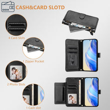 Load image into Gallery viewer, Multi-Card Slots Zipper Wallet Leather Phone Case, For iPhone 18 Pro / 17 Pro, For iPhone 18 Pro Max / 17 Pro Max, For iPhone 17e / 16e, For iPhone 17, For iPhone Air, For iPhone 16 Pro Max, For iPhone 16 Pro, For iPhone 16 Plus