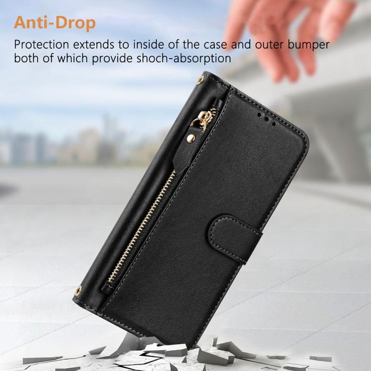 Multi-Card Slots Zipper Wallet Leather Phone Case, For iPhone 18 Pro / 17 Pro, For iPhone 18 Pro Max / 17 Pro Max, For iPhone 17e / 16e, For iPhone 17, For iPhone Air, For iPhone 16 Pro Max, For iPhone 16 Pro, For iPhone 16 Plus