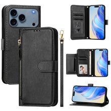 Load image into Gallery viewer, Multi-Card Slots Zipper Wallet Leather Phone Case, For iPhone 18 Pro / 17 Pro, For iPhone 18 Pro Max / 17 Pro Max, For iPhone 17e / 16e, For iPhone 17, For iPhone Air, For iPhone 16 Pro Max, For iPhone 16 Pro, For iPhone 16 Plus