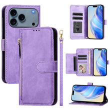 Load image into Gallery viewer, Multi-Card Slots Zipper Wallet Leather Phone Case, For iPhone 18 Pro / 17 Pro, For iPhone 18 Pro Max / 17 Pro Max, For iPhone 17e / 16e, For iPhone 17, For iPhone Air, For iPhone 16 Pro Max, For iPhone 16 Pro, For iPhone 16 Plus