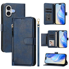 Load image into Gallery viewer, Multi-Card Slots Zipper Wallet Leather Phone Case, For iPhone 17e / 16e, For iPhone 17 Pro Max, For iPhone 17 Pro, For iPhone 17, For iPhone Air, For iPhone 16 Pro Max, For iPhone 16 Pro, For iPhone 16 Plus