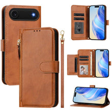 Load image into Gallery viewer, Multi-Card Slots Zipper Wallet Leather Phone Case, For iPhone 17e / 16e, For iPhone 17 Pro Max, For iPhone 17 Pro, For iPhone 17, For iPhone Air, For iPhone 16 Pro Max, For iPhone 16 Pro, For iPhone 16 Plus