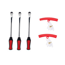 Load image into Gallery viewer, 5 in 1 Car / Motorcycle Tire Repair Tool Spoon Tire Spoons Lever Tire Changing Tools with Red Tyre Protector, A2973 5 in 1