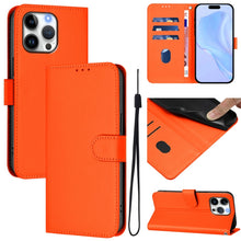 Load image into Gallery viewer, Skin Feel Solid Color Leather Phone Case with Lanyard, For iPhone Air, For iPhone 16 Pro Max