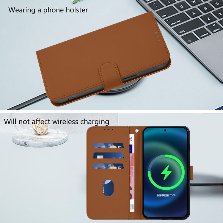 Skin Feel Solid Color Leather Phone Case with Lanyard, For iPhone 17e / 16e, For iPhone 17