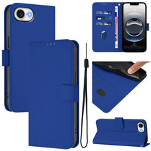 Load image into Gallery viewer, Skin Feel Solid Color Leather Phone Case with Lanyard, For iPhone 17e / 16e, For iPhone 17