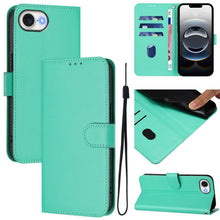 Load image into Gallery viewer, Skin Feel Solid Color Leather Phone Case with Lanyard, For iPhone 17e / 16e, For iPhone 17