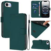 Load image into Gallery viewer, Skin Feel Solid Color Leather Phone Case with Lanyard, For iPhone 17e / 16e, For iPhone 17