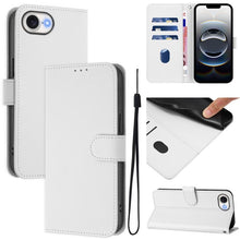 Load image into Gallery viewer, Skin Feel Solid Color Leather Phone Case with Lanyard, For iPhone 17e / 16e, For iPhone 17