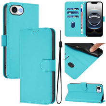 Load image into Gallery viewer, Skin Feel Solid Color Leather Phone Case with Lanyard, For iPhone 17e / 16e, For iPhone 17