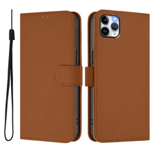 Load image into Gallery viewer, Skin Feel Solid Color Leather Phone Case with Lanyard, For iPhone 11 Pro Max, For iPhone 11