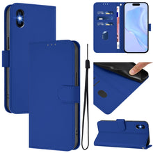 Load image into Gallery viewer, Skin Feel Solid Color Leather Phone Case with Lanyard, For iPhone 11 Pro, For iPhone XS / X