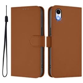 Skin Feel Solid Color Leather Phone Case with Lanyard, For iPhone XR, For iPhone XS Max