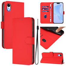 Load image into Gallery viewer, Skin Feel Solid Color Leather Phone Case with Lanyard, For iPhone XR, For iPhone XS Max