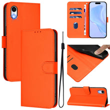Load image into Gallery viewer, Skin Feel Solid Color Leather Phone Case with Lanyard, For iPhone XR, For iPhone XS Max