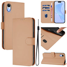 Load image into Gallery viewer, Skin Feel Solid Color Leather Phone Case with Lanyard, For iPhone XR, For iPhone XS Max