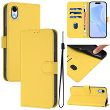 Load image into Gallery viewer, Skin Feel Solid Color Leather Phone Case with Lanyard, For iPhone XR, For iPhone XS Max