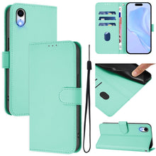 Load image into Gallery viewer, Skin Feel Solid Color Leather Phone Case with Lanyard, For iPhone XR, For iPhone XS Max