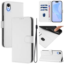 Load image into Gallery viewer, Skin Feel Solid Color Leather Phone Case with Lanyard, For iPhone XR, For iPhone XS Max