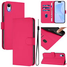 Load image into Gallery viewer, Skin Feel Solid Color Leather Phone Case with Lanyard, For iPhone XR, For iPhone XS Max