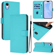 Load image into Gallery viewer, Skin Feel Solid Color Leather Phone Case with Lanyard, For iPhone XR, For iPhone XS Max