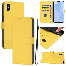 Load image into Gallery viewer, Skin Feel Solid Color Leather Phone Case with Lanyard, For iPhone XR, For iPhone XS Max