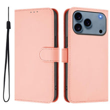 Load image into Gallery viewer, Skin Feel Solid Color Leather Phone Case with Lanyard, For iPhone 17 Pro, For iPhone 17