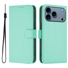 Load image into Gallery viewer, Skin Feel Solid Color Leather Phone Case with Lanyard, For iPhone 17 Pro, For iPhone 17
