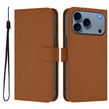 Load image into Gallery viewer, Skin Feel Solid Color Leather Phone Case with Lanyard, For iPhone 17e / 16e, For iPhone 17 Pro Max