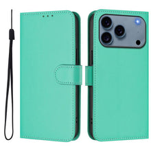 Load image into Gallery viewer, Skin Feel Solid Color Leather Phone Case with Lanyard, For iPhone 17e / 16e, For iPhone 17 Pro Max
