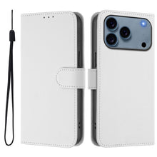 Load image into Gallery viewer, Skin Feel Solid Color Leather Phone Case with Lanyard, For iPhone 17e / 16e, For iPhone 17 Pro Max