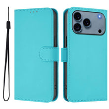 Load image into Gallery viewer, Skin Feel Solid Color Leather Phone Case with Lanyard, For iPhone 17e / 16e, For iPhone 17 Pro Max