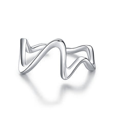 Load image into Gallery viewer, S925 Sterling Silver Simple Wave Curve Women Ring