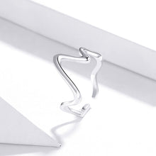 Load image into Gallery viewer, S925 Sterling Silver Simple Wave Curve Women Ring