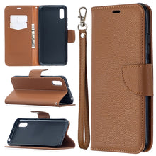 Load image into Gallery viewer, Litchi Texture Pure Color Horizontal Flip PU Leather Case with Holder &amp; Card Slots &amp; Wallet &amp; Lanyard, For Xiaomi Redmi 9A, For Xiaomi Redmi 9C