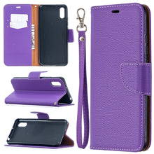 Load image into Gallery viewer, Litchi Texture Pure Color Horizontal Flip PU Leather Case with Holder &amp; Card Slots &amp; Wallet &amp; Lanyard, For Xiaomi Redmi 9A, For Xiaomi Redmi 9C