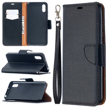 Load image into Gallery viewer, Litchi Texture Pure Color Horizontal Flip PU Leather Case with Holder &amp; Card Slots &amp; Wallet &amp; Lanyard, For Xiaomi Redmi 9A, For Xiaomi Redmi 9C