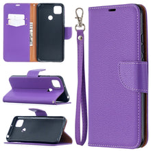 Load image into Gallery viewer, Litchi Texture Pure Color Horizontal Flip PU Leather Case with Holder &amp; Card Slots &amp; Wallet &amp; Lanyard, For Xiaomi Redmi 9A, For Xiaomi Redmi 9C