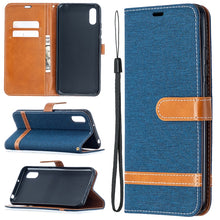 Load image into Gallery viewer, Color Matching Denim Texture Horizontal Flip Leather Case with Holder &amp; Card Slots &amp; Wallet &amp; Lanyard, For Xiaomi Redmi 9A, For Xiaomi Redmi 9C