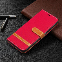 Load image into Gallery viewer, Color Matching Denim Texture Horizontal Flip Leather Case with Holder &amp; Card Slots &amp; Wallet &amp; Lanyard, For Xiaomi Redmi 9A, For Xiaomi Redmi 9C