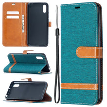 Load image into Gallery viewer, Color Matching Denim Texture Horizontal Flip Leather Case with Holder &amp; Card Slots &amp; Wallet &amp; Lanyard, For Xiaomi Redmi 9A, For Xiaomi Redmi 9C