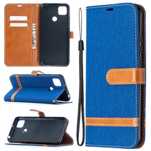 Load image into Gallery viewer, Color Matching Denim Texture Horizontal Flip Leather Case with Holder &amp; Card Slots &amp; Wallet &amp; Lanyard, For Xiaomi Redmi 9A, For Xiaomi Redmi 9C