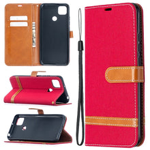 Load image into Gallery viewer, Color Matching Denim Texture Horizontal Flip Leather Case with Holder &amp; Card Slots &amp; Wallet &amp; Lanyard, For Xiaomi Redmi 9A, For Xiaomi Redmi 9C