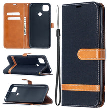 Load image into Gallery viewer, Color Matching Denim Texture Horizontal Flip Leather Case with Holder &amp; Card Slots &amp; Wallet &amp; Lanyard, For Xiaomi Redmi 9A, For Xiaomi Redmi 9C