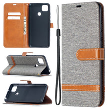 Load image into Gallery viewer, Color Matching Denim Texture Horizontal Flip Leather Case with Holder &amp; Card Slots &amp; Wallet &amp; Lanyard, For Xiaomi Redmi 9A, For Xiaomi Redmi 9C