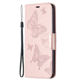 Two Butterflies Embossing Pattern Horizontal Flip Leather Case with Holder & Card Slot & Wallet & Lanyard, For Xiaomi Redmi 9A, For Xiaomi Redmi 9C