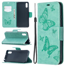 Load image into Gallery viewer, Two Butterflies Embossing Pattern Horizontal Flip Leather Case with Holder &amp; Card Slot &amp; Wallet &amp; Lanyard, For Xiaomi Redmi 9A, For Xiaomi Redmi 9C