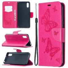 Load image into Gallery viewer, Two Butterflies Embossing Pattern Horizontal Flip Leather Case with Holder &amp; Card Slot &amp; Wallet &amp; Lanyard, For Xiaomi Redmi 9A, For Xiaomi Redmi 9C