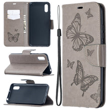 Load image into Gallery viewer, Two Butterflies Embossing Pattern Horizontal Flip Leather Case with Holder &amp; Card Slot &amp; Wallet &amp; Lanyard, For Xiaomi Redmi 9A, For Xiaomi Redmi 9C